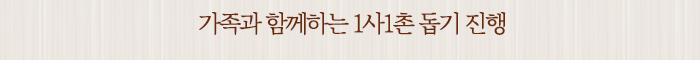 가족과 함께하는 1사1촌 돕기 진행