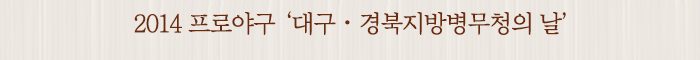 2014 프로야구 대구ㆍ경북지방병무청의 날