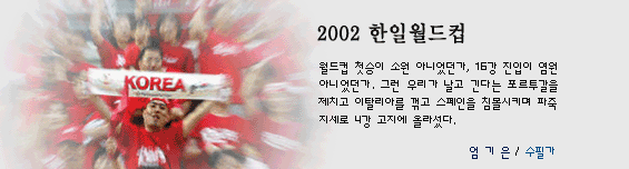 2002 ÇÑÀÏ¿ùµåÄÅ / ¾ö±âÀº ¼öÇʰ¡